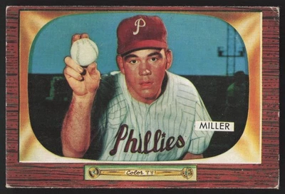 1955 Bowman Bob Miller No110 — Philadelphia Phillies — очень хорошее состояние - Изображение 1 из 2