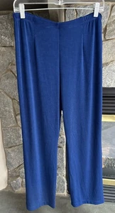 Chicos Travelers Hose Gr. 2 (Large) Petite Blue Stretch Pull On Slinky Strick - Bild 1 von 8