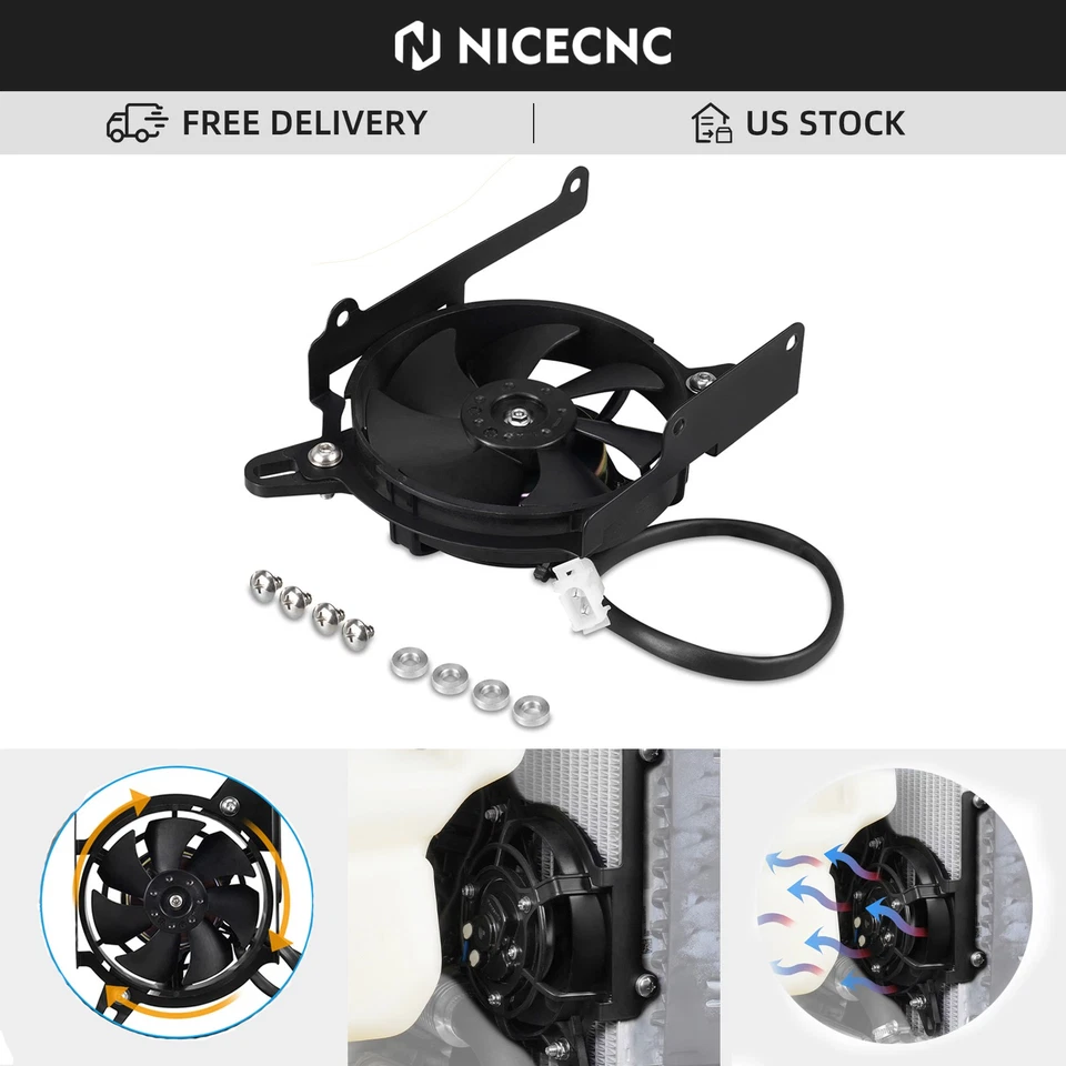 Kit de ventilador de refrigeración de radiador de 4" 12V para Husqvarna 150 250 350 450 501 TE FE 2024-25 Foto 1 de 4