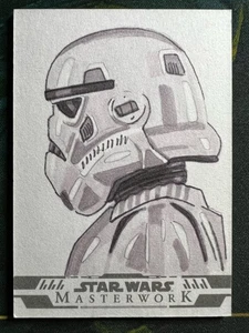 Star Wars Masterwork Sketchkarte 1/1 StormTrooper Robert Hendrickson - Bild 1 von 2