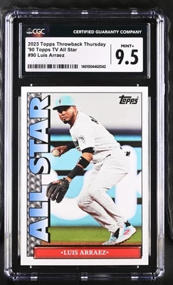 2023 Topps Throwback Thursday #90 Luis Arraez Miami Marlins!!! CGC 9.5 MINT+!!! - Image 1 of 2