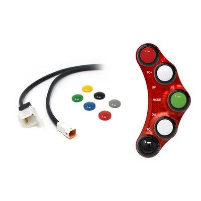 RACING LEFT HANDLEBAR SWITCH RED JETPRIME APRILIA RSV4 / RR 1000 2011 - 16 - Image 1 of 4