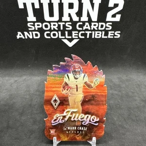 2021 Phoenix Ja’Marr Chase “EN FUEGO” PRIZM Die-Cut SSP CASE HIT No. EF-19 RC - Picture 1 of 2