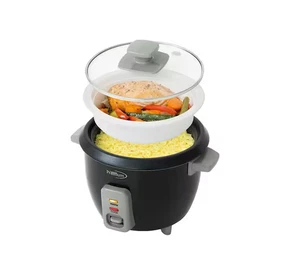 Cuociriso Nero 6 Tazze e Vaporiera per Riso con Pentola Antiaderente - Foto 1 di 1
