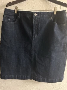 New size 18 gloria Vanderbilt dark denim skirt #495*16FreeShipping - Picture 1 of 4