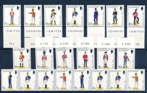 LS64134 Guernsey soldier uniforms fine lot MNH - Picture 1 of 1