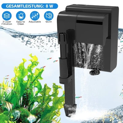 5W Wasserfall Aquarium Außenfilter Hang on Filter Hängefilter Rucksackfilter - Bild 1 von 4