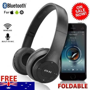 Wireless Bluetooth Headphones with Noise Cancelling Over-Ear Stereo Earphones AU - Picture 1 of 13
