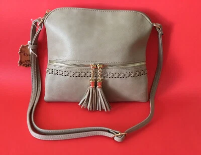 ALYSSA Los Angeles, New York, Milan Women’s Handbag Beige w/Gold NEW - Image 1 of 4