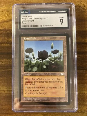MTG🪷LOTUS VALE🪷Weatherlight CGC 9 MINT RARE Land 1997 RESERVE LIST J. Avon Art - Image 1 of 4