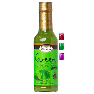 Grace Green Scotch Bonnet Hot Pepper Sauce 4.8 Fl Oz 1 Pack, Authentic Jamaican - Picture 1 of 1