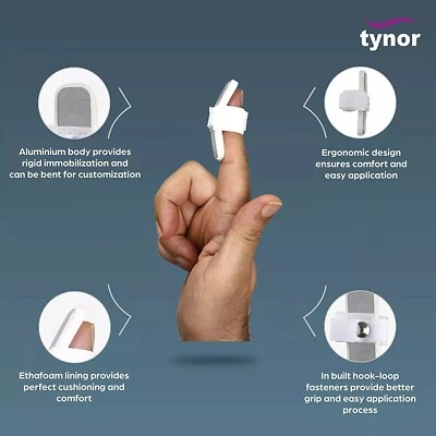 Finger Brace for Straightening, Support Broken Fingers or Arthritis Relief, - Image 1 of 4