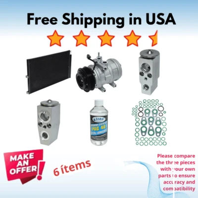 Compressor, Condenser & Valve A/C Fit Lincoln Navigator 2009-2013 - Image 1 of 4