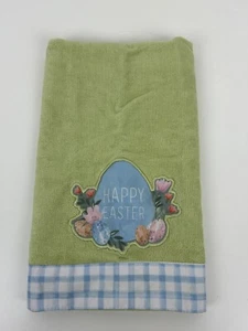 Feliz Pascua Toalla de Mano Baño Cocina Vacaciones Hogar Decoración Verde Azul Blanco Guinga - Imagen 1 de 4