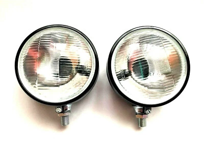 2x Scheinwerfer ø160 mm 12V 24V E4 für Traktor Trecker Bagger Schlepper Oldtimer - Bild 1 von 4