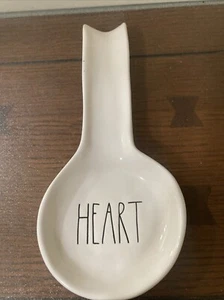 RAE DUNN Magenta FARMHOUSE - Spoon Rest HEART - Picture 1 of 2