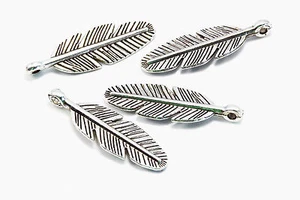 Colgante de muelle 30x9 mm 5 ud. Colgante metálico Hoja Charm, A-134 - Imagen 1 de 1