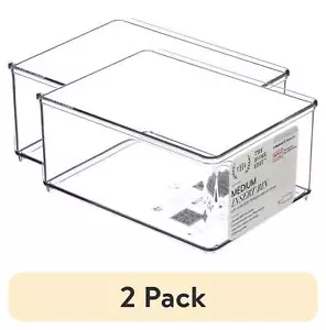 (2 pack) The Medium Clear Storage Bin Organizer Insert, 1 Piece, - Picture 1 of 6