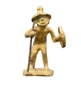 #31 antike? afrikanische Bronze Figur gelbguss Benin? Ashanti 4,8cm hoch - Picture 1 of 5