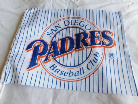 San Diego Padres Car Flag 10 x 7.5. One Sided. Brand New Sealed Cover