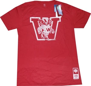 Wisconsin Badgers Adidas Throwback Maskottchen rot Slim Fit T-Shirt neu Etikett Small - Bild 1 von 4