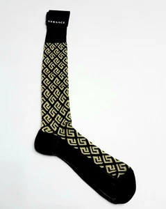 Versace Logo High Socks / Tights / Stockings Brand New Size Medium Womens - Picture 1 of 5