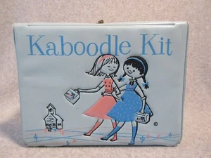 1960 BLUE KABOODLE KIT Vinyl LUNCHBOX C#7.5 Two Girls Catalog Value $160.oo - Picture 1 of 7