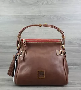 Dooney & Bourke Shoulder Bag Small Florentine Leather Tassel Handbag (Brown) - Picture 1 of 8