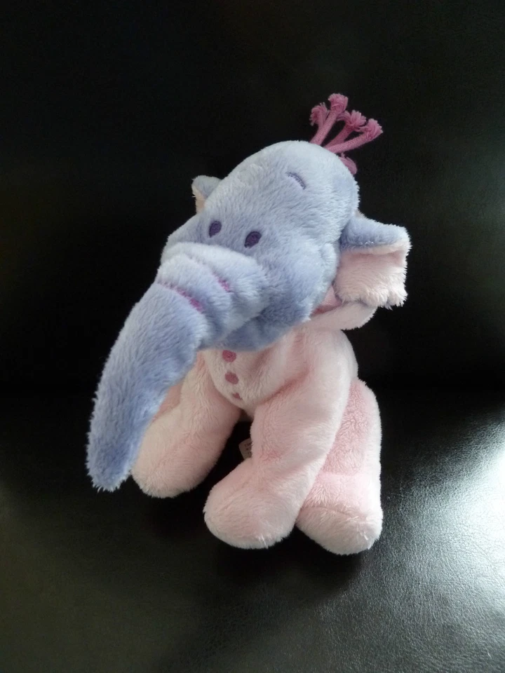 R5. DOUDOU PELUCHE DISNEY  LUMPY L' ELEPHANT  15c pyjama rose mauve EXC. ETAT - Photo 1/1