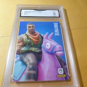GIDDY-UP 2019 PANINI EPIC FORTNITE CARD # 215 GRADED 9 L@@@K - Picture 1 of 2