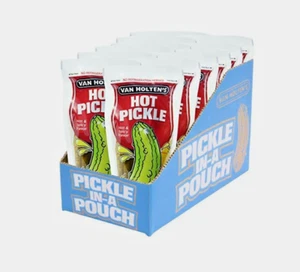 Van Holten's -Pickle-In-A-Pouch Jumbo Hot Pickles -12 Pack ONEDAYY SHIPP!!! - Picture 1 of 3