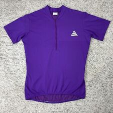 VTG Cannondale Jersey Mens Large Cycling 1/2 Zip Top Purple Made In USA Bicycle