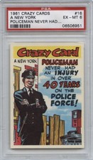 1961 Topps CRAZY CARDS #16 A New York PSA 6