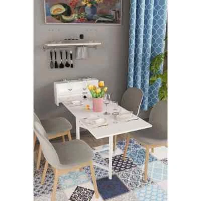 Murphy Folding Table Space Saving Wall Mounted Foldable Dining Kitchen Table - Image 1 of 3