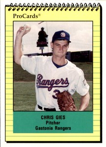 1991 Gastonia Rangers ProCards 2683 Chris Gies Philadelphia Pennsylvania PA Card