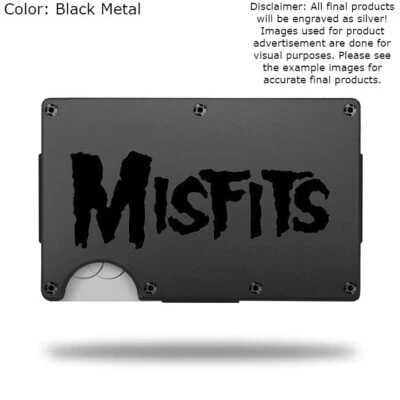 Custom "MISFITS" Laser Engraved Wallet - Pick A Wallet Color - Image 1 of 4