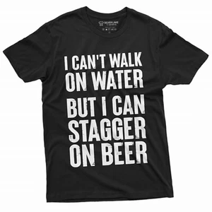 Camisa de fiesta de bebida de cerveza divertida para hombres No puedo caminar sobre el humor acuático Camiseta sarcástica - Imagen 1 de 8