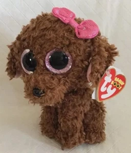 Ty Beanie Boos Boo's MADDIE der 6" Pudel Hund 2014 NEU ~ Claires exklusiv neu mit Etikett - Bild 1 von 6