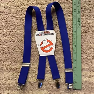 Vintage The Real Ghostbusters Suspenders RARE 1984 Columbia Pictures Blue EUC - Picture 1 of 7