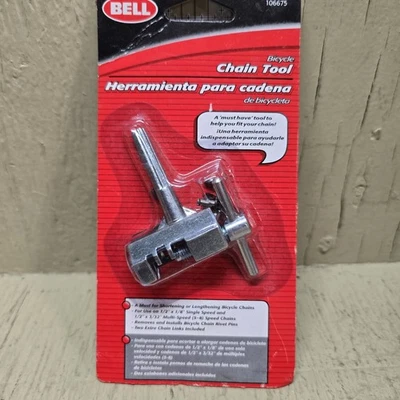 Herramienta de cadena de bicicleta Bell 106675 - Se adapta a cadenas de 1/8" y 3/32" - Nuevo sellado Foto 1 de 4