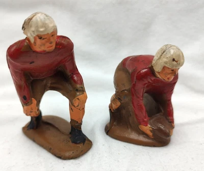 1930-е Auburn Резиновая Футболисты 2 Разные Красная Униформа - Изображение 1 из 4