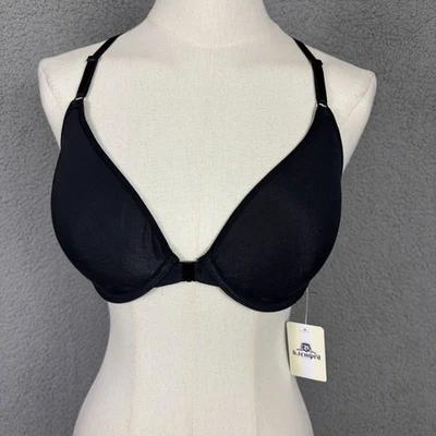 Sujetador B.temptd By Wacoal para mujer 36C encaje espalda en T negro cierre frontal nuevo con etiquetas Foto 1 de 4