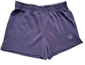 NWT CHILDRENS PLACE GIRLS Blue with Rhinestone Heart Elastic Waist Shorts Sz 6 - Picture 1 of 6