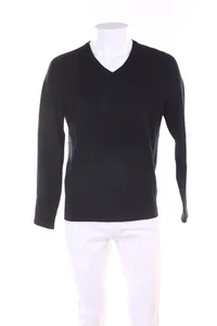 Marc O´Polo Schurwoll-Pullover mit V-Neck M schwarz - Bild 1 von 5