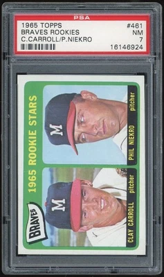 1965 Topps #461 Braves Rookies Niekro PSA 7 *6924 Foto 1 de 2
