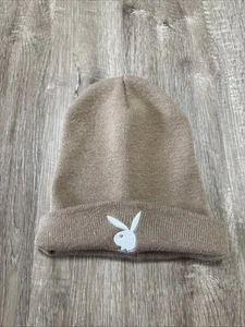 Playboy OG Beanie Tan w/White Bunny Logo Collectible - Picture 1 of 3