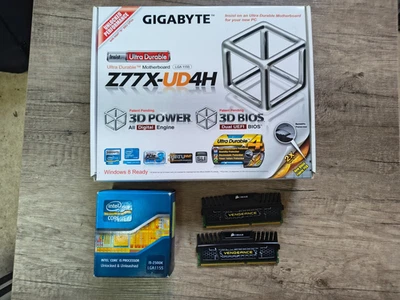 Intel 2500k, GIGABYTE GA-Z77X-UD4H,  8GB Corsair DDR3 - Bild 1 von 2