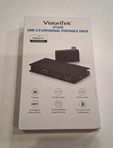 VisionTek VT100 Universal USB 3.0 Portable Dock (HDMI, VGA, Ethernet, SD/microSD - Photo 1/2