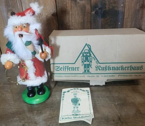 Vintage Kathe Wohlfahrt Christian Ulbricht Weihnachtsmann Deutsch Holz Räucherpuppe - Bild 1 von 15