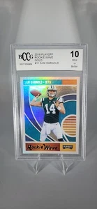 2018 Panini Playoff Rookie Wave Gold Sam Darnold #11 BCCG 10 RC - Imagen 1 de 2